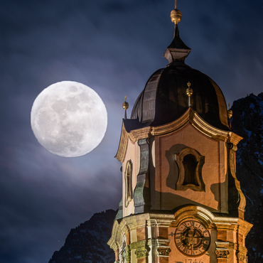 Karwendel, Mond, Kirche, Mittenwald