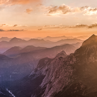 Panoramabild von der Lalidererwand im Karwendel